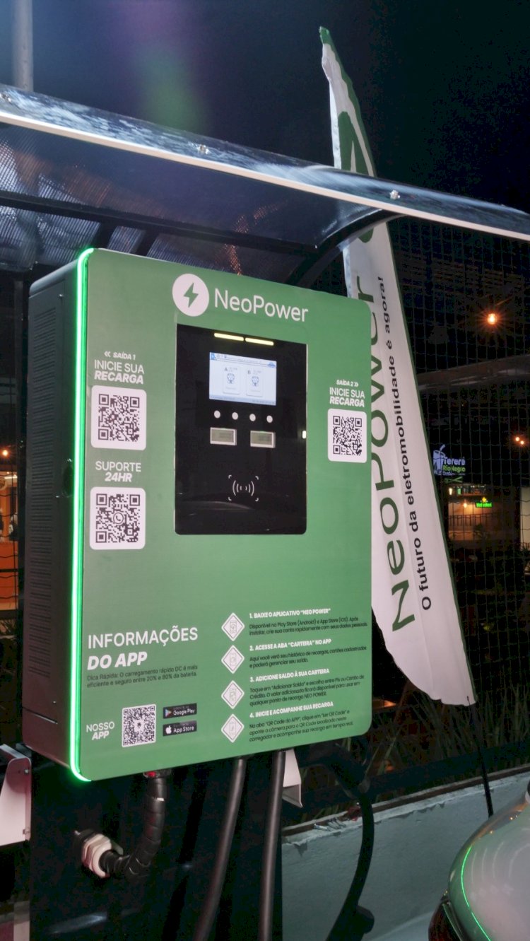 NeoPower inaugura estação de recarga ultrarrápida para veículos elétricos no Studio 5